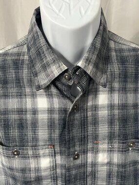 🎣 Orvis Men's Vented Fishing Shirt M Blue White Long Sleeve Performance 🌊